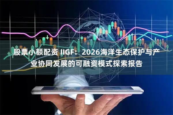 股票小额配资 IIGF：2026海洋生态保护与产业协同发展的可融资模式探索报告