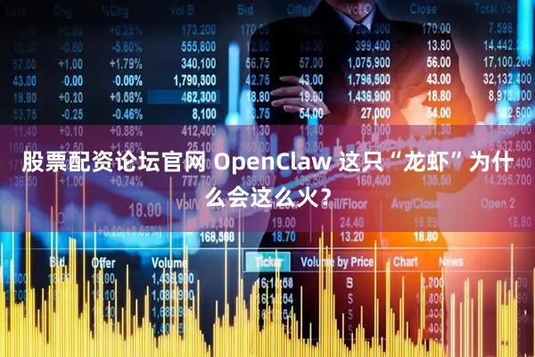 股票配资论坛官网 OpenClaw 这只“龙虾”为什么会这么火？